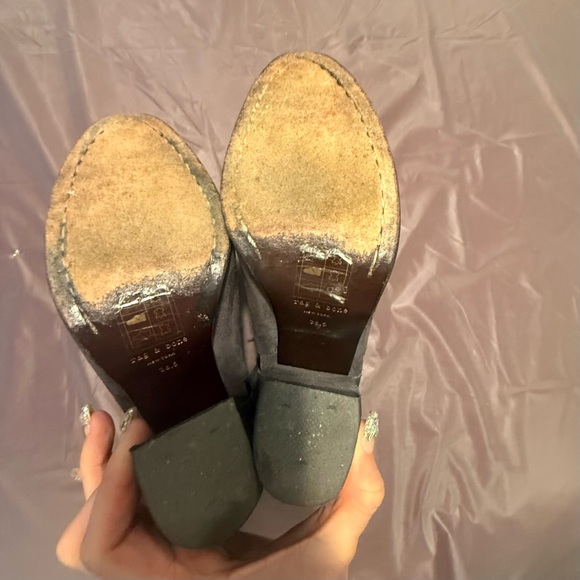 rag & bone Chocolate Brown Suede Leather 4.5”Heel Ankle Boots Size 38.5/8.5 $225 - Picture 4 of 12
